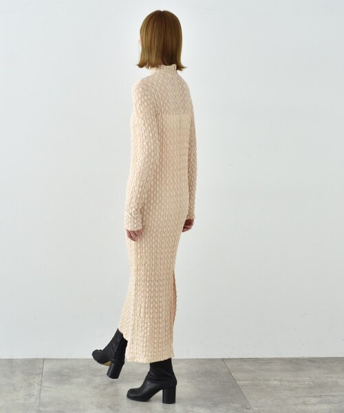 CODE A（コードエー）の「◆CODE A｜shrink lace dress（ワンピース・レディース・ホワイト/サンドベージュ・00）」の13枚目の写真