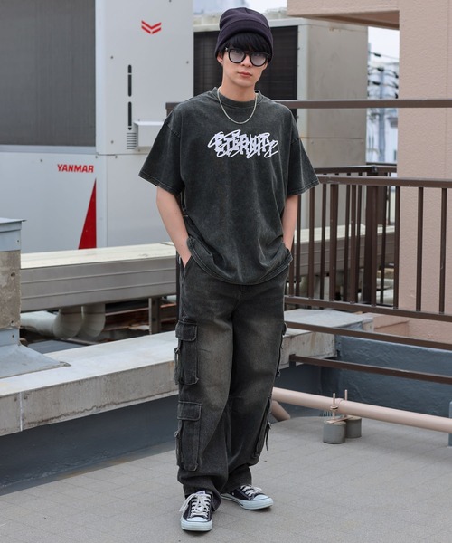 SPINNS（スピンズ）の「【2サイズ展開・ユニセックス】ダイドデニムカーゴパンツ（デニムパンツ・メンズ・ブラック/ブルー・M/L）」の9枚目の写真