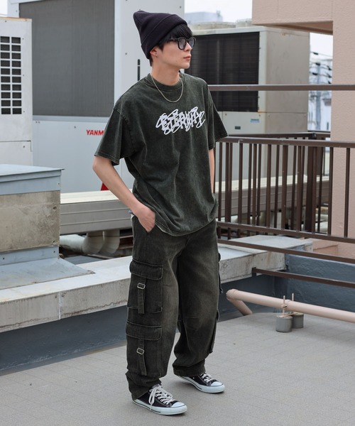 SPINNS（スピンズ）の「【2サイズ展開・ユニセックス】ダイドデニムカーゴパンツ（デニムパンツ・メンズ・ブラック/ブルー・M/L）」の10枚目の写真