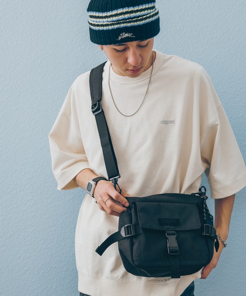 SIGNAL SPORTS(シグナルスポーツ)の「【SIGNAL SPORTS】ONE POINT COLOR SWEAT/ワンポイント刺繍/カラーミニ裏毛クルーネックTシャツ(Tシャツ/カットソー・メンズ・イエロー系その他/スミクロ/オレンジ/オフホワイト/イエロー系その他2・MEDIUM/LARGE)」の10枚目の写真