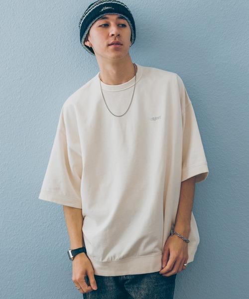 SIGNAL SPORTS(シグナルスポーツ)の「【SIGNAL SPORTS】ONE POINT COLOR SWEAT/ワンポイント刺繍/カラーミニ裏毛クルーネックTシャツ(Tシャツ/カットソー・メンズ・イエロー系その他/スミクロ/オレンジ/オフホワイト/イエロー系その他2・MEDIUM/LARGE)」の13枚目の写真