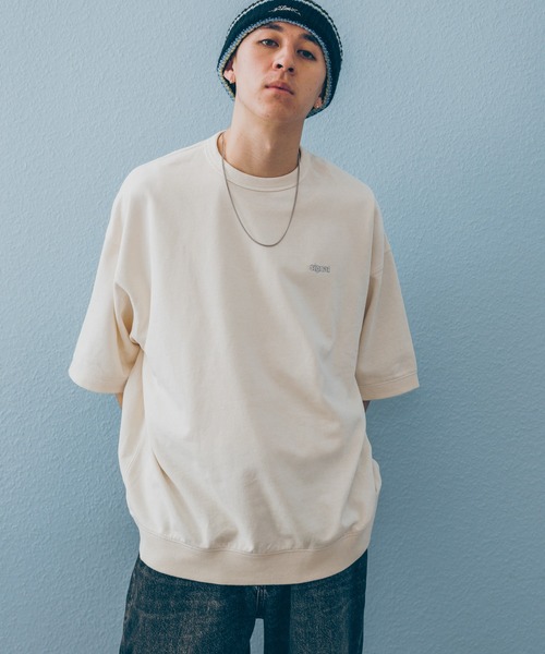 SIGNAL SPORTS(シグナルスポーツ)の「【SIGNAL SPORTS】ONE POINT COLOR SWEAT/ワンポイント刺繍/カラーミニ裏毛クルーネックTシャツ(Tシャツ/カットソー・メンズ・イエロー系その他/スミクロ/オレンジ/オフホワイト/イエロー系その他2・MEDIUM/LARGE)」の6枚目の写真