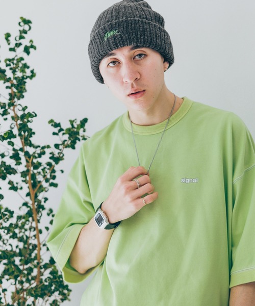 SIGNAL SPORTS(シグナルスポーツ)の「【SIGNAL SPORTS】ONE POINT COLOR SWEAT/ワンポイント刺繍/カラーミニ裏毛クルーネックTシャツ(Tシャツ/カットソー・メンズ・イエロー系その他/スミクロ/オレンジ/オフホワイト/イエロー系その他2・MEDIUM/LARGE)」の18枚目の写真