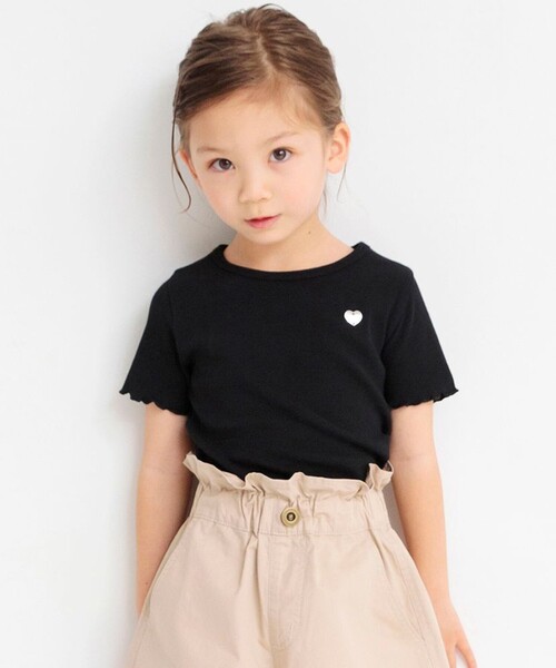 BRANSHES（ブランシェス）の「【GOOD PRICE】ストレッチテレコ半袖Tシャツ（Tシャツ/カットソー・キッズ・ピンク/その他/ライトグリーン/オフホワイト/ブラック・90/120/110/100/150/140/130/80）」の2枚目の写真