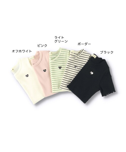 BRANSHES（ブランシェス）の「【GOOD PRICE】ストレッチテレコ半袖Tシャツ（Tシャツ/カットソー・キッズ・ピンク/その他/ライトグリーン/オフホワイト/ブラック・90/120/110/100/150/140/130/80）」の6枚目の写真
