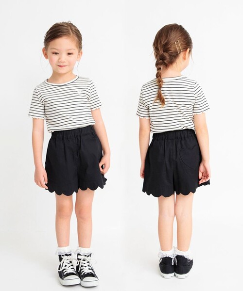 BRANSHES（ブランシェス）の「【GOOD PRICE】ストレッチテレコ半袖Tシャツ（Tシャツ/カットソー・キッズ・ピンク/その他/ライトグリーン/オフホワイト/ブラック・90/120/110/100/150/140/130/80）」の8枚目の写真