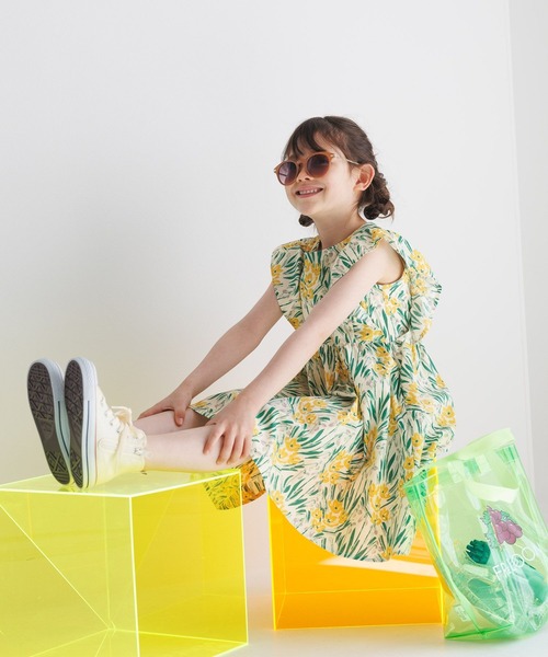 BAYFLOW（ベイフロー）の「総柄ワンピース（KIDS）（ワンピース・キッズ・ブルー/ブラック/アイボリー・110cm/120cm/130cm/140cm/150cm）」の16枚目の写真