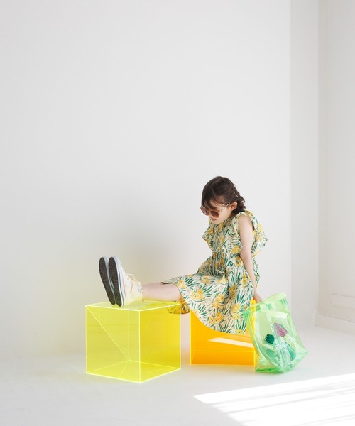 BAYFLOW（ベイフロー）の「総柄ワンピース（KIDS）（ワンピース・キッズ・ブルー/ブラック/アイボリー・110cm/120cm/130cm/140cm/150cm）」の15枚目の写真