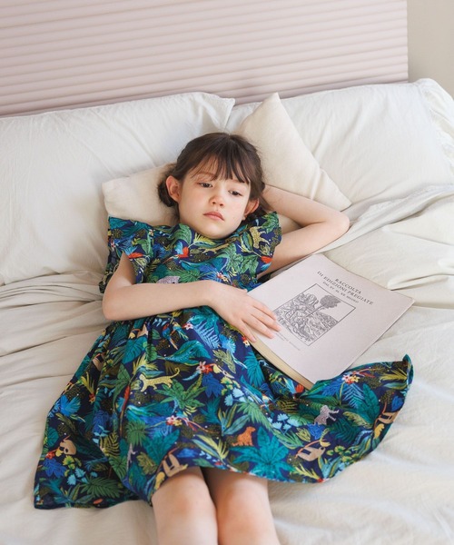 BAYFLOW（ベイフロー）の「総柄ワンピース（KIDS）（ワンピース・キッズ・ブルー/ブラック/アイボリー・110cm/120cm/130cm/140cm/150cm）」の8枚目の写真