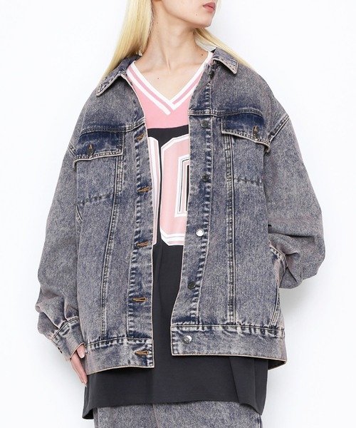 ★美品♪【PUNYUS】プニュズ　クラッシュ加工＊デニムジャケット★サイズ4★ PUNYUS（プニュズ）の「クラッシュデニムジャケット（デニム