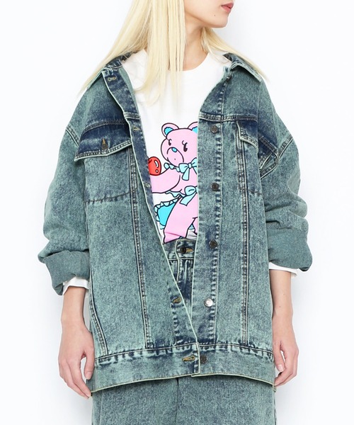 PUNYUS（プニュズ）の「オーバーダイデニムGジャン（デニム