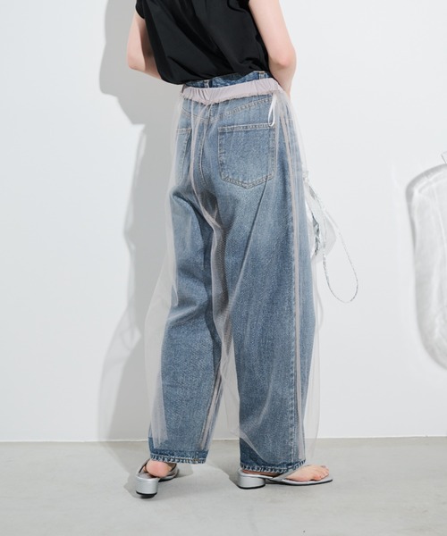 Shelly island(シェリーアイランド)の「チュールワイドパンツ(その他パンツ・レディース・ブラック/グレー・M)」の12枚目の写真