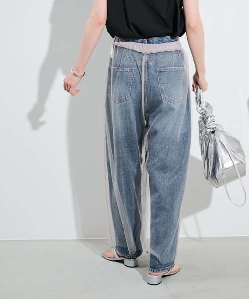 Shelly island(シェリーアイランド)の「チュールワイドパンツ(その他パンツ・レディース・ブラック/グレー・M)」の13枚目の写真