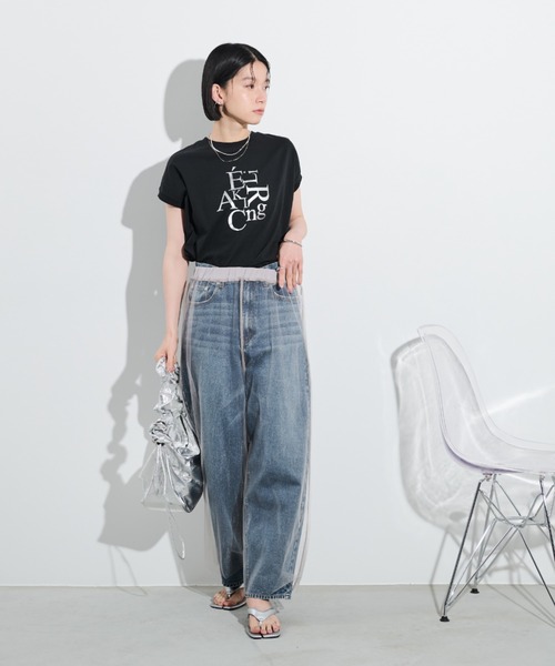 Shelly island(シェリーアイランド)の「チュールワイドパンツ(その他パンツ・レディース・ブラック/グレー・M)」の14枚目の写真
