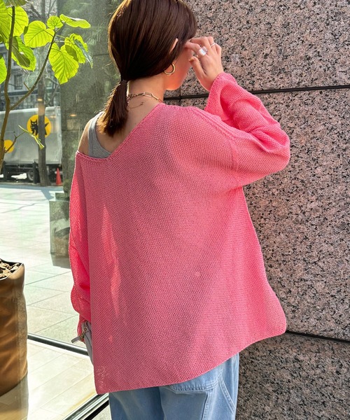 DouDou（ドゥドゥ）の「カノコ編み2WAYプルオーバー（ニット
