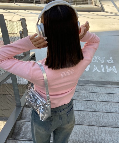 RiLi(リリ)の「リボンミニバッグ【RL】(ショルダーバッグ・レディース・シルバー・FREE)」の4枚目の写真