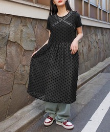 3.3 Field Trip  | 3.3 Field Trip／フラワーメッシュワンピース　2118441(ワンピース)