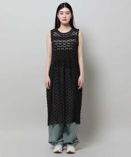 3.3 Field Trip （3.3フィールドトリップ）の「3.3 Field Trip／フラワーメッシュワンピース　2118441（ワンピース・レディース・ブラック/アイボリー・FREE）」の14枚目の写真