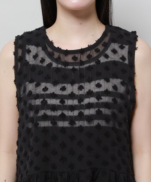 3.3 Field Trip （3.3フィールドトリップ）の「3.3 Field Trip／フラワーメッシュワンピース　2118441（ワンピース・レディース・ブラック/アイボリー・FREE）」の17枚目の写真