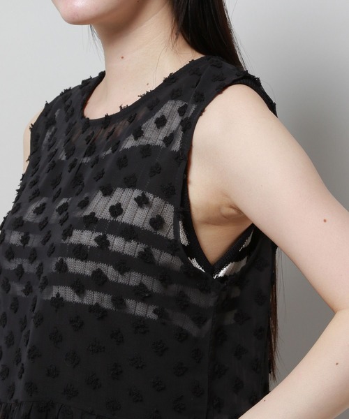 3.3 Field Trip （3.3フィールドトリップ）の「3.3 Field Trip／フラワーメッシュワンピース　2118441（ワンピース・レディース・ブラック/アイボリー・FREE）」の19枚目の写真