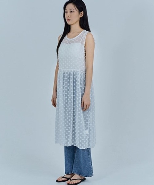 3.3 Field Trip （3.3フィールドトリップ）の「3.3 Field Trip／フラワーメッシュワンピース　2118441（ワンピース・レディース・ブラック/アイボリー・FREE）」の8枚目の写真