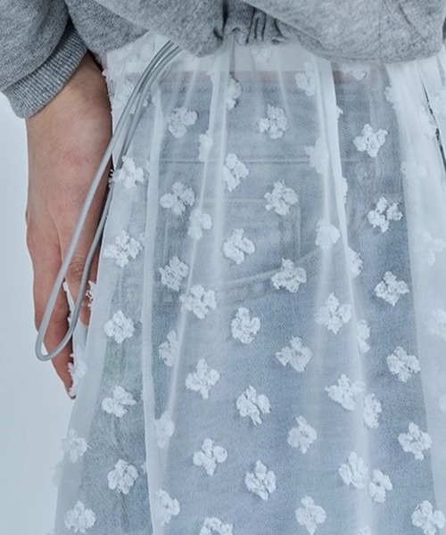 3.3 Field Trip （3.3フィールドトリップ）の「3.3 Field Trip／フラワーメッシュワンピース　2118441（ワンピース・レディース・ブラック/アイボリー・FREE）」の10枚目の写真