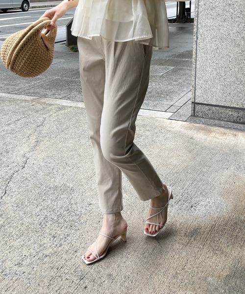 Meli rich（メリーリッチ）の「ストレッチらくちんテーパードパンツ（その他パンツ・レディース・キャメル/ブラック/オフホワイト/ブルー・FREE）」の2枚目の写真