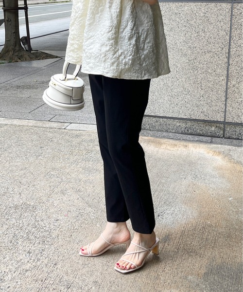 Meli rich（メリーリッチ）の「ストレッチらくちんテーパードパンツ（その他パンツ・レディース・キャメル/ブラック/オフホワイト/ブルー・FREE）」の5枚目の写真