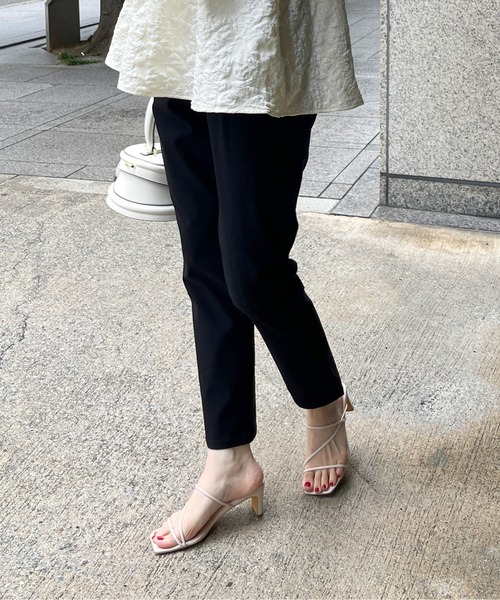 Meli rich（メリーリッチ）の「ストレッチらくちんテーパードパンツ（その他パンツ・レディース・キャメル/ブラック/オフホワイト/ブルー・FREE）」の7枚目の写真