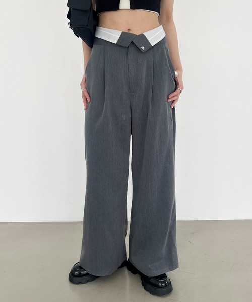 Heather(ヘザー)の「2WAYウエストスラックスパンツ 118691(スラックス・レディース・ブラック/グレー・S/M)」の3枚目の写真