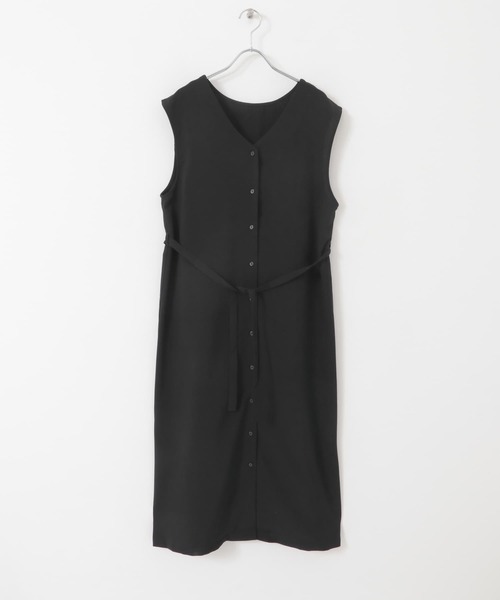 ITEMS URBANRESEARCH（アイテムズ アーバンリサーチ）の「『セットアップ対応』リネンライクウエストマークワンピース（ワンピース・レディース・ブラック/ベージュ/グリーン系その他・FREE）」の22枚目の写真