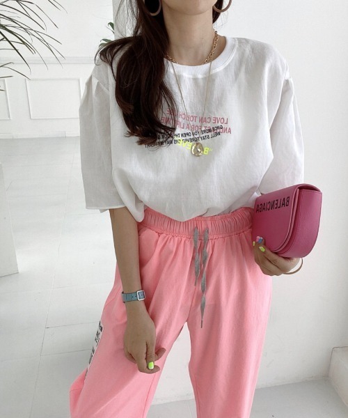 N.s(エヌドットエス)の「配色ロゴデザインドットTEE(Tシャツ/カットソー・レディース・ホワイト/ホワイト系その他/ブラック/モカ・FREE)」の2枚目の写真
