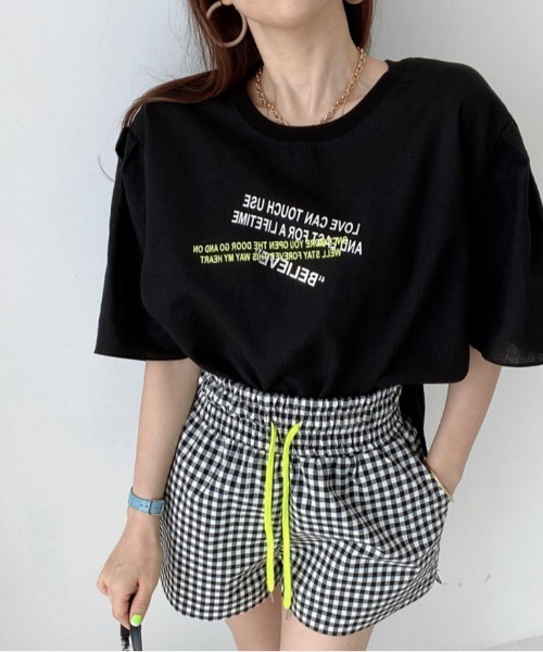 N.s(エヌドットエス)の「配色ロゴデザインドットTEE(Tシャツ/カットソー・レディース・ホワイト/ホワイト系その他/ブラック/モカ・FREE)」の4枚目の写真