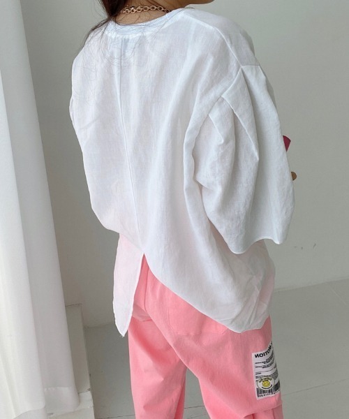 N.s(エヌドットエス)の「配色ロゴデザインドットTEE(Tシャツ/カットソー・レディース・ホワイト/ホワイト系その他/ブラック/モカ・FREE)」の11枚目の写真