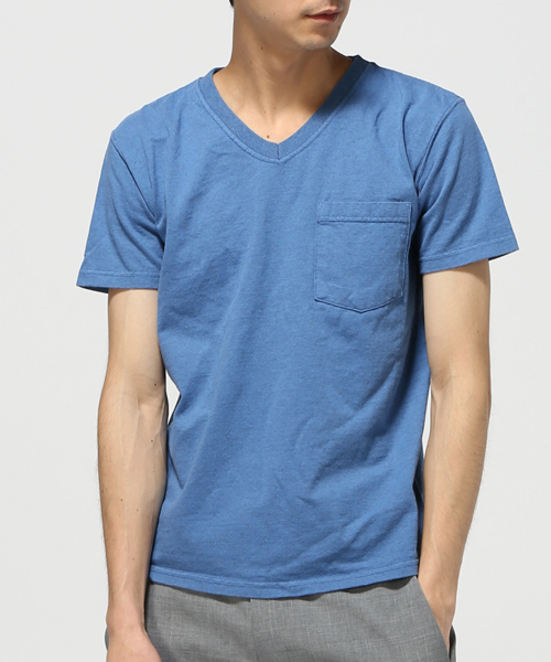 Goodwear(Since1983)(グッドウェア)の「GOODWEAR / グッドウエア: V-Neck Pocket Tee Slim OX Tシャツ #(Tシャツ/カットソー・メンズ・ライトブルー/ブルー系その他/ボルドー/シルバー/チャコールグレー/グリーン・SMALL/LARGE/X-LARGE/MEDIUM)」の4枚目の写真