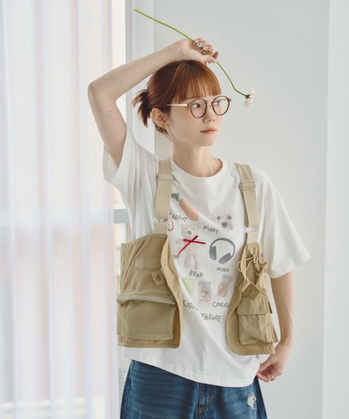 unclip（アンクリップ）の「ナイロンメッシュベスト（ベスト・レディース・カーキ/ベージュ・FREE）」の10枚目の写真