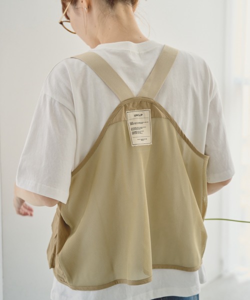 unclip（アンクリップ）の「ナイロンメッシュベスト（ベスト・レディース・カーキ/ベージュ・FREE）」の15枚目の写真