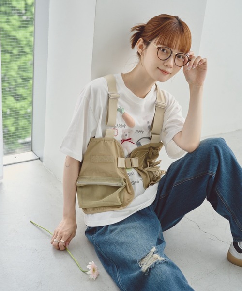 unclip（アンクリップ）の「ナイロンメッシュベスト（ベスト・レディース・カーキ/ベージュ・FREE）」の7枚目の写真