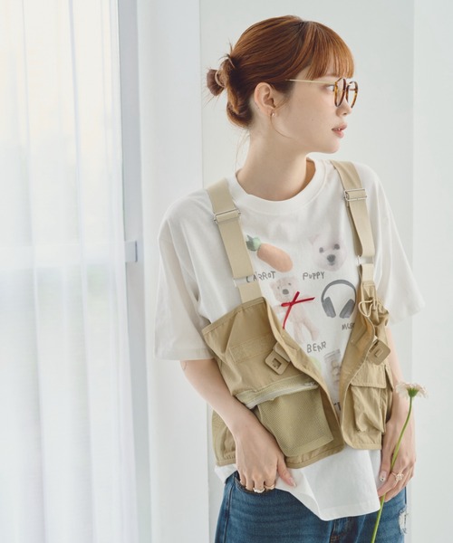 unclip（アンクリップ）の「ナイロンメッシュベスト（ベスト・レディース・カーキ/ベージュ・FREE）」の9枚目の写真