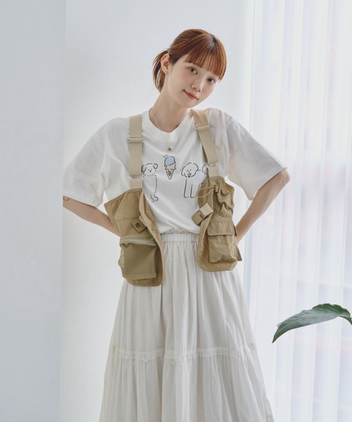 unclip（アンクリップ）の「ナイロンメッシュベスト（ベスト・レディース・カーキ/ベージュ・FREE）」の22枚目の写真