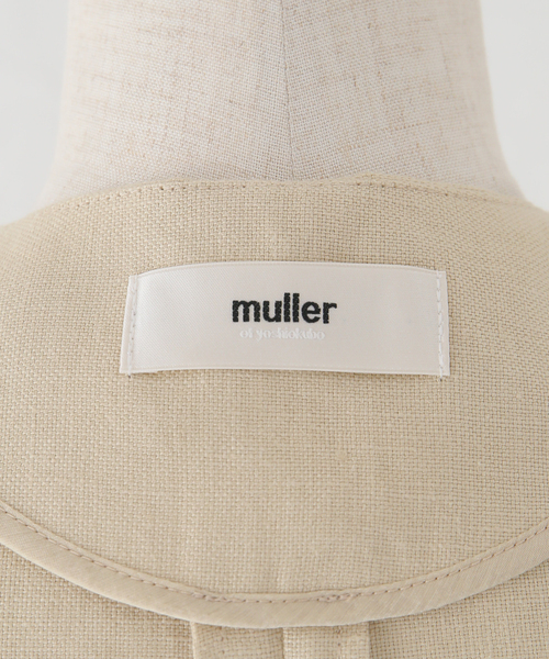 muller of yoshiokubo（ミュラーオブヨシオクボ）の「muller of yoshiokubo/ミュラーオブヨシオクボ  LINO VEST（ベスト・レディース・ベージュ・MEDIUM）」の4枚目の写真