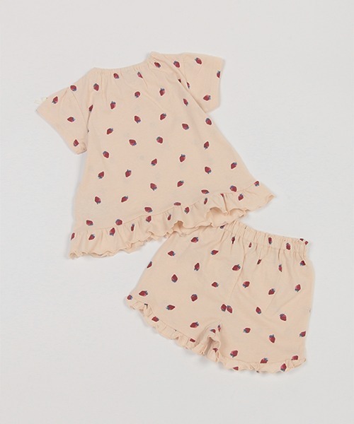 petit main（プティマイン）の「GIRLS半袖パジャマ（セットアップ・キッズ・マルチ/イエロー/ライトピンク・130cm/120cm/110cm/100cm/90cm/80ｃｍ）」の5枚目の写真