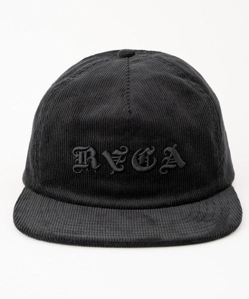 RVCA（ルーカ）の「RVCA メンズ 【BENJAMIN JEANJEAN】 BENJI OLD E CLASPBACK キャップ 【2024年夏モデル】/ルーカコーデュロイロゴ帽子（キャップ・メンズ・ブラック・FREE）」の2枚目の写真