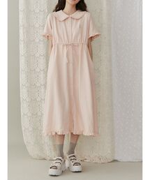 merry jenny | bear刺繍ドロストガーゼワンピース(ワンピース)