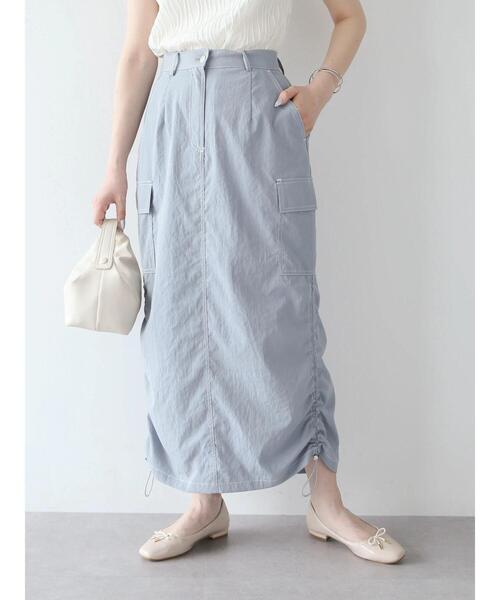 Sugar spoon（シュガースプーン）の「・SUGAR　SPOON　配色stカーゴスカート（スカート・レディース・アイボリー/ブラック/ピンク/グリーン・FREE）」の22枚目の写真