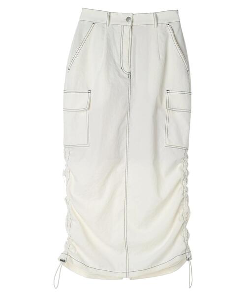 Sugar spoon（シュガースプーン）の「・SUGAR　SPOON　配色stカーゴスカート（スカート・レディース・アイボリー/ブラック/ピンク/グリーン・FREE）」の14枚目の写真