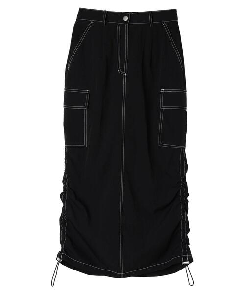 Sugar spoon（シュガースプーン）の「・SUGAR　SPOON　配色stカーゴスカート（スカート・レディース・アイボリー/ブラック/ピンク/グリーン・FREE）」の15枚目の写真