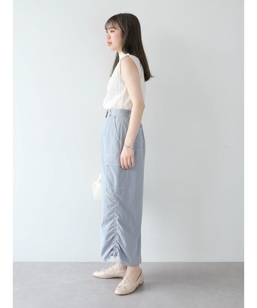 Sugar spoon（シュガースプーン）の「・SUGAR　SPOON　配色stカーゴスカート（スカート・レディース・アイボリー/ブラック/ピンク/グリーン・FREE）」の21枚目の写真