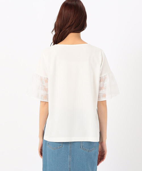 COMME CA ISM(コムサイズム)の「速乾 袖レース 半袖カットソー(Tシャツ/カットソー・レディース・ホワイト/ネイビー・MEDIUM/LARGE)」の17枚目の写真