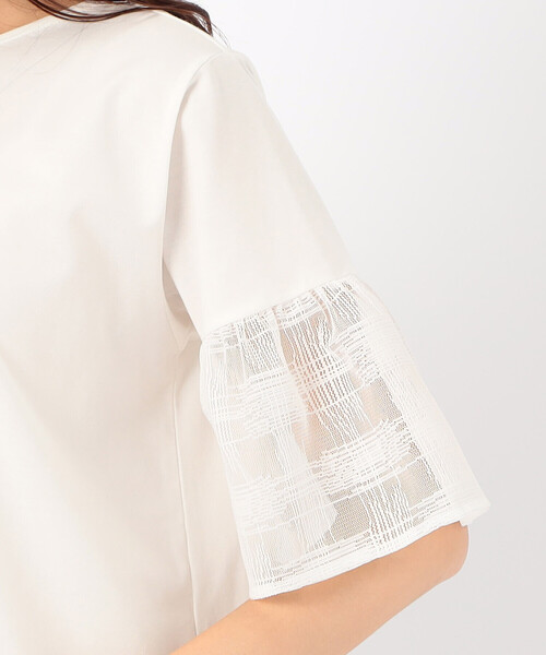 COMME CA ISM(コムサイズム)の「速乾 袖レース 半袖カットソー(Tシャツ/カットソー・レディース・ホワイト/ネイビー・MEDIUM/LARGE)」の19枚目の写真